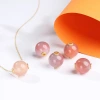 Natural salt source agate Lu Lu Tong round Bead Necklace S925 silver women's pendant, best friend style collarbone chain Application Scenario